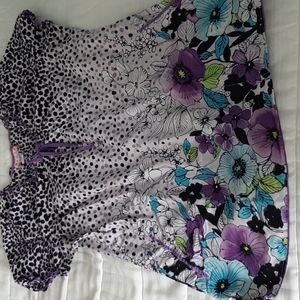 Koi medium scrub top, purple